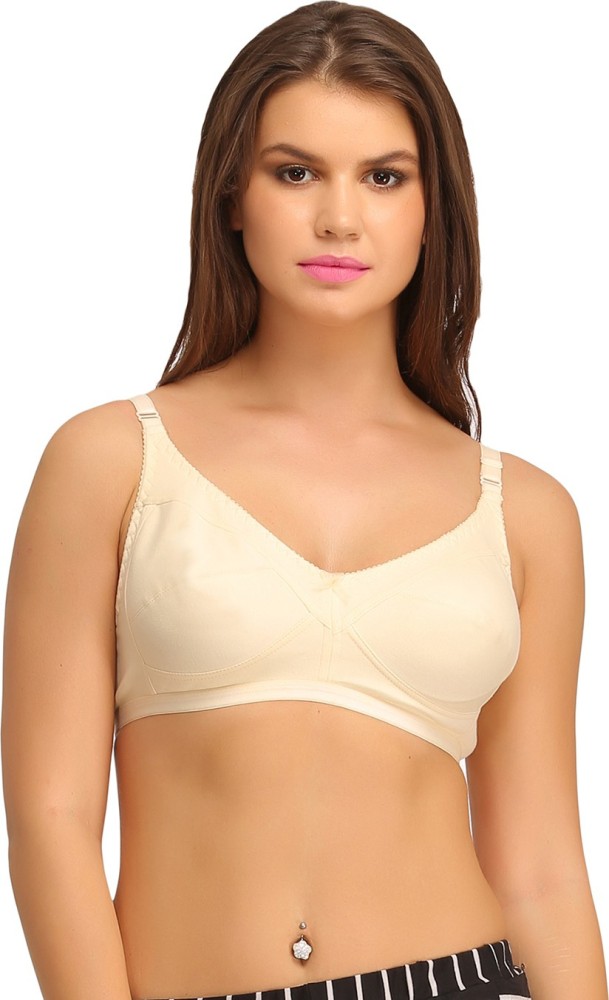 Clovia Cotton Rich Non-Padded Full Support Bra In Skin Women Minimizer Non  Padded Bra - Buy Clovia Cotton Rich Non-Padded Full Support Bra In Skin Women  Minimizer Non Padded Bra Online at