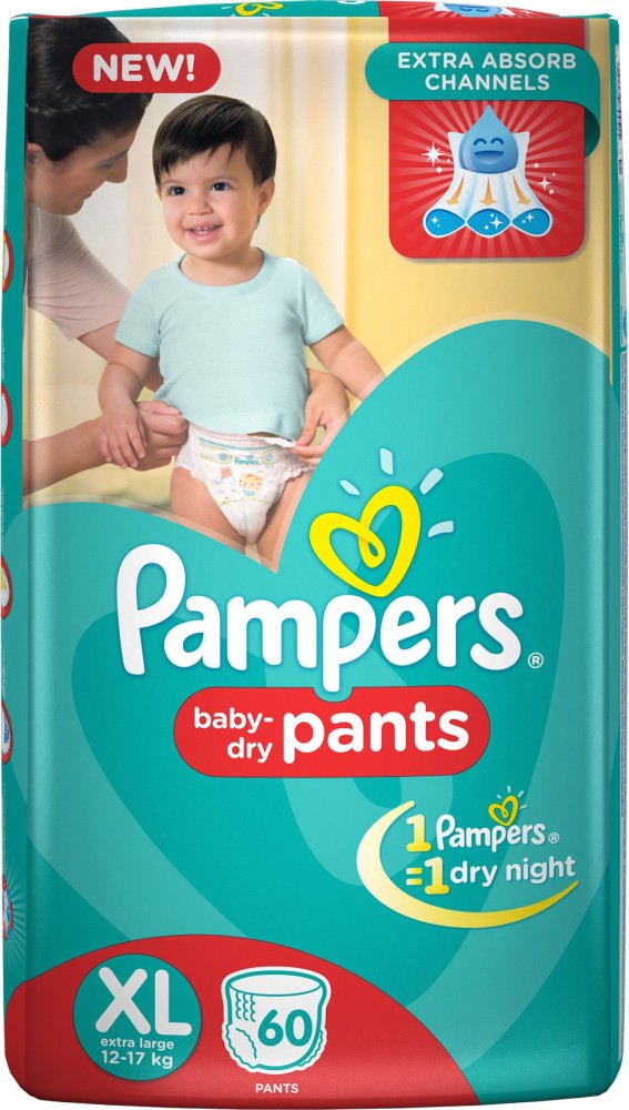 Buy Pampers Small Size Baby Diapers Pants 60 Count Online at Low Prices  in India  Amazonin