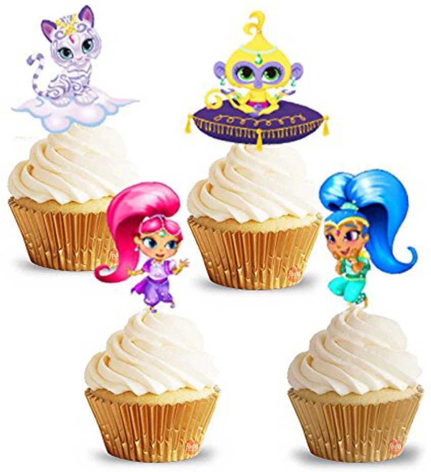 Party Propz SHIMMER & SHINE CUP CAKE TOPPER PACK OF 14/ SHIMMER ...