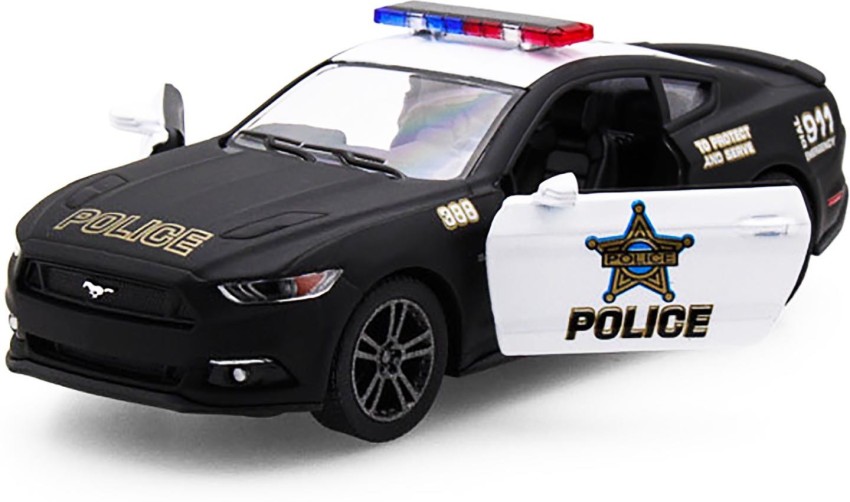 metal police car toy