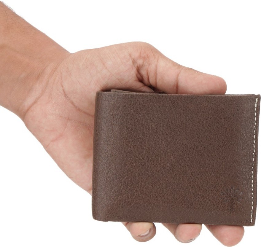 Buy Men Brown Textured Genuine Leather Wallet Online - 720239