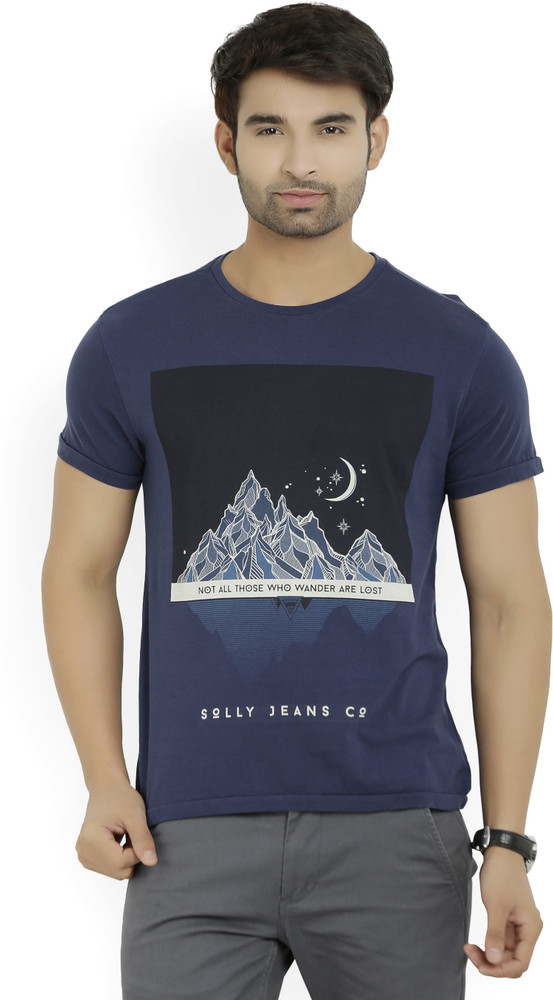 Solly Jeans Co Printed Men Round Neck 