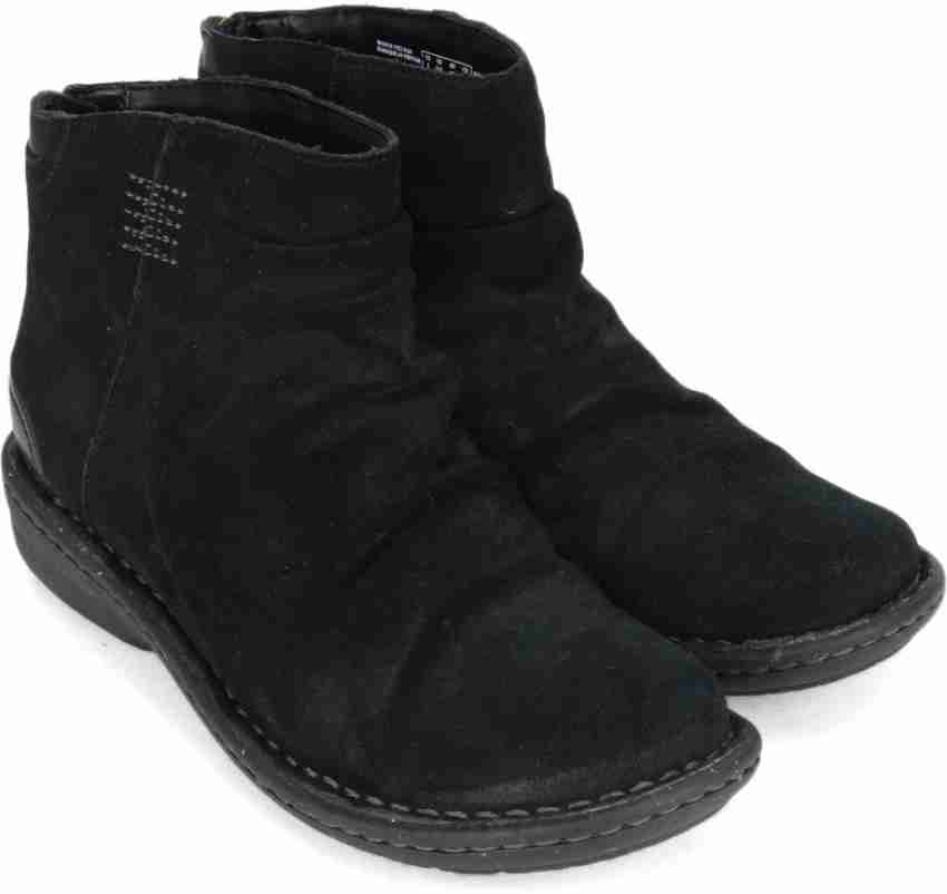 CLARKS Avington Swan For Women - Buy Black Combi Sde Color CLARKS Swan Boots Women Online at Best Price - Shop Online for Footwears in India |