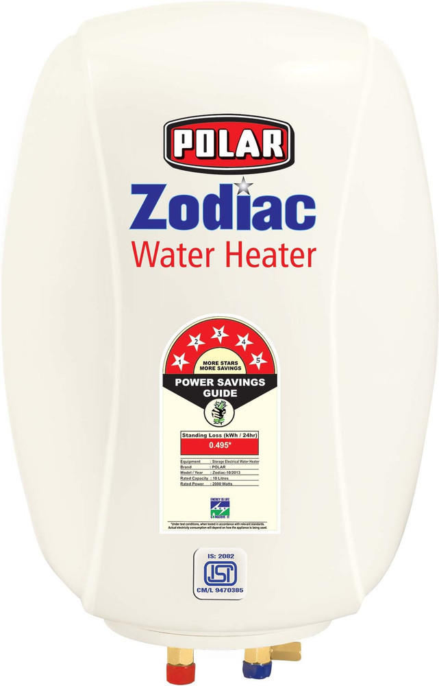 Polar 10 L Storage Water Geyser (ZODIAC, White) Price in India - Buy Polar  10 L Storage Water Geyser (ZODIAC, White) online at Flipkart.com