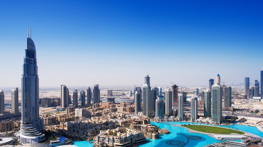 Dubai City Silhouette Landscape Scenery Wallpaper 4K 43390