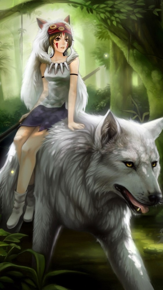 Princess Mononoke Fav movie ever  Anime wolf Anime art Princess mononoke