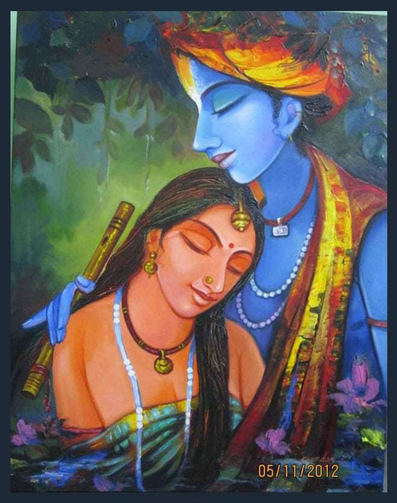 Radha krishna paintings Beautiful 4 poster on fine art paper 13x19 ...