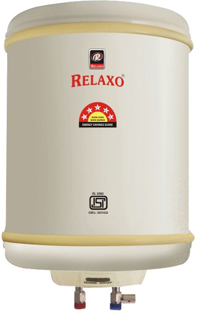 Relaxo 6 L Storage Water Geyser (6 ltr. Water Heater, Ivory) Price in India  - Buy Relaxo 6 L Storage Water Geyser (6 ltr. Water Heater, Ivory) online  at Flipkart.com