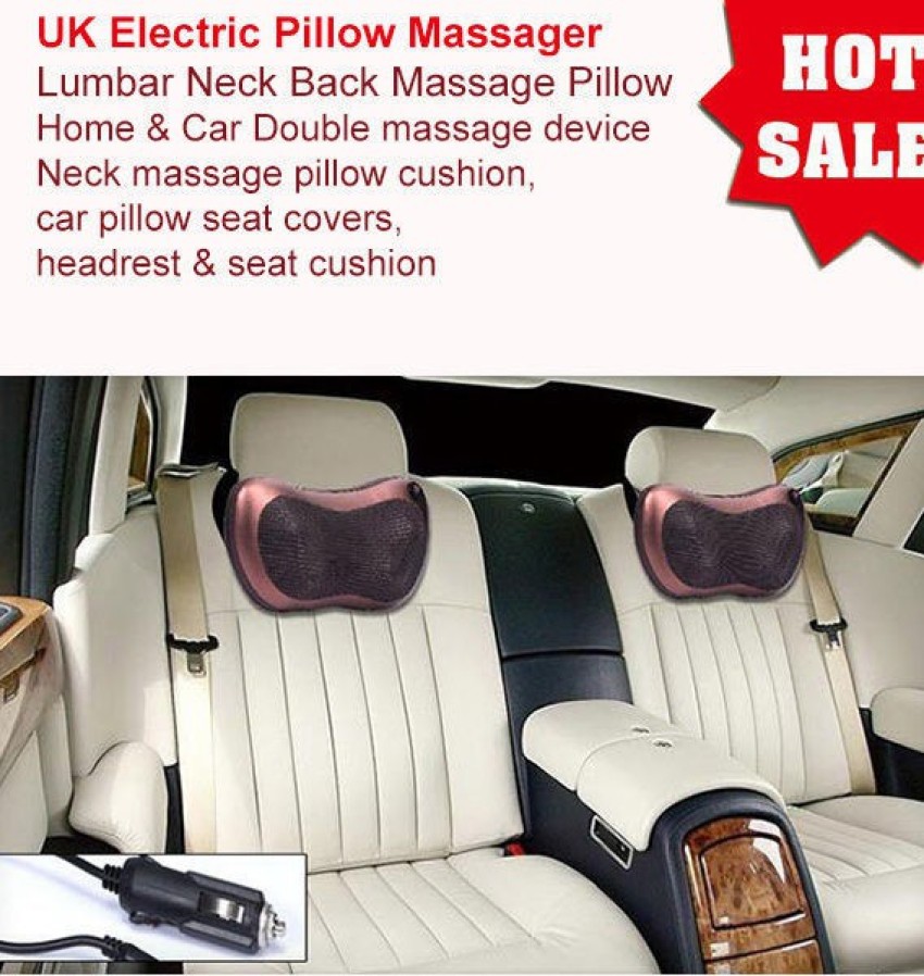 Electric Lumbar Back Neck Massage Pillow Massager Kneading Cushion Heat  Home Car
