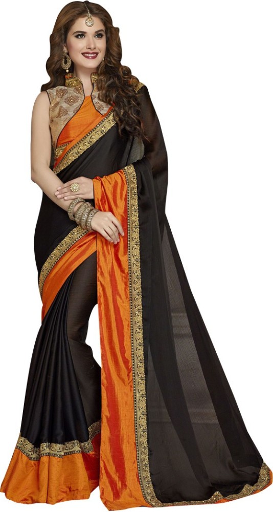 Buy Craftsvilla Women's Cotton Silk Zari Border Traditional Yellow Red Saree  with blouse piece Online @ ₹2599 from ShopClues
