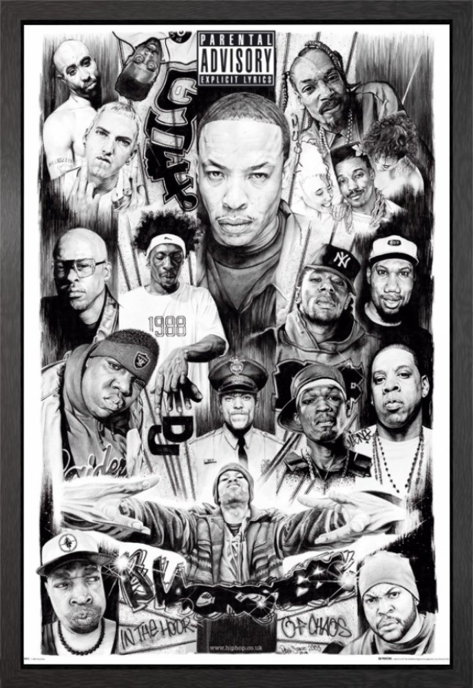 Rap Gods 2 Framed Maxi Poster Paper Print - Music posters in India