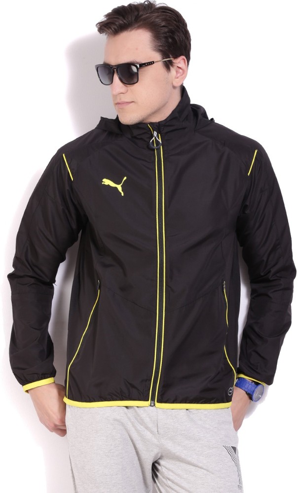 Full Sleeve Solid Men Jacket - Buy black-blazing yellow PUMA Sleeve Solid Men Jacket Online at Best Prices in India | Flipkart.com