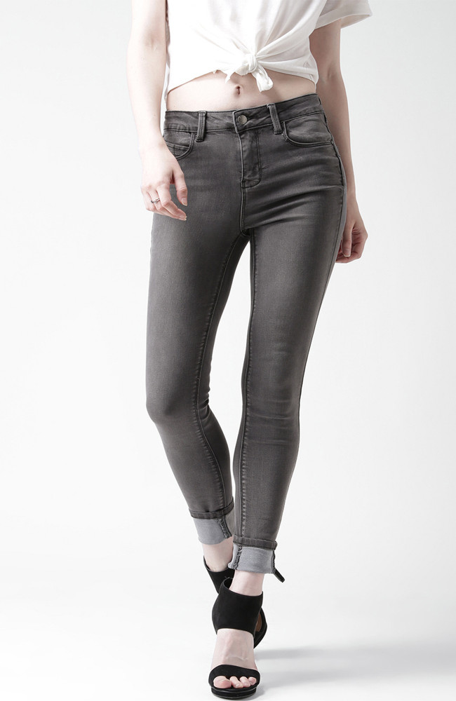 woody walker Slim Women Grey Jeans 