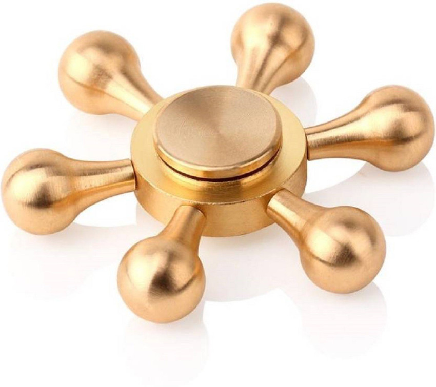 Satvik s Molecule Brass Metal Fidget Spinner Toy Multicolor
