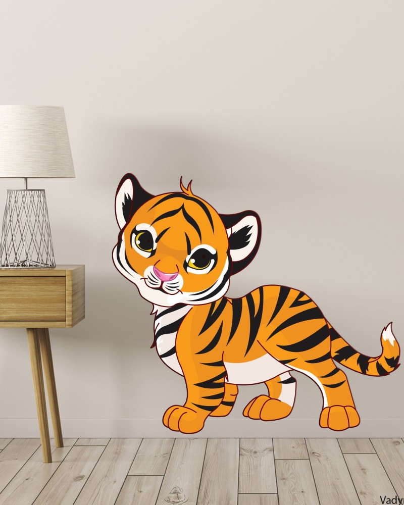 RNG 66 cm cute baby lion,tiger cartoons 3d wall sticker in hd quality Self  Adhesive Sticker Price in India - Buy RNG 66 cm cute baby lion,tiger  cartoons 3d wall sticker in