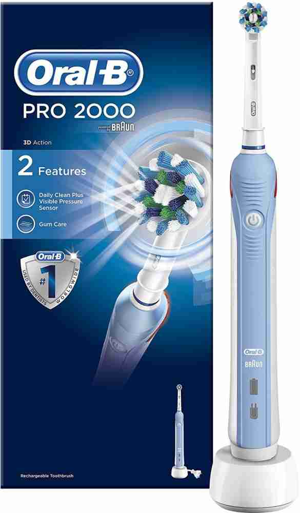 Zuinig Van Omhoog Oral-B Pro 2000 Cross Action Rechargeable Electric Toothbrush - Oral-B :  Flipkart.com