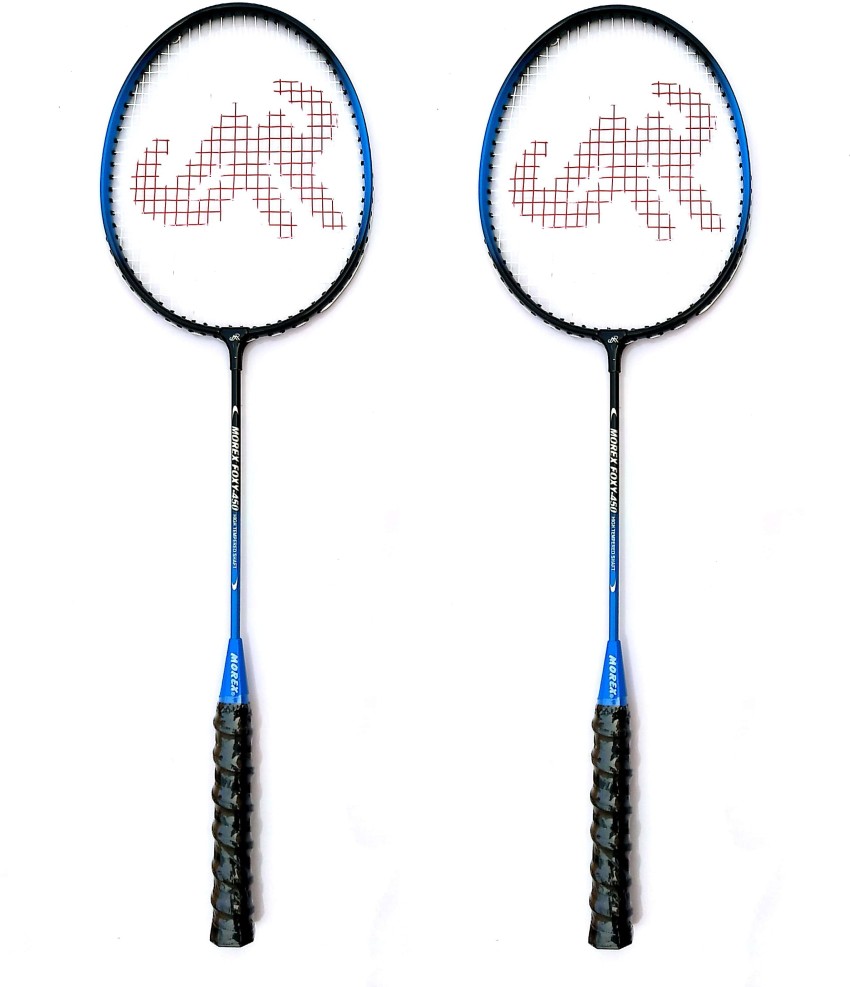 Morex 450 Badminton Racquet ( Set Of 2 Racquets ) Blue Blue Strung Badminton Racquet
