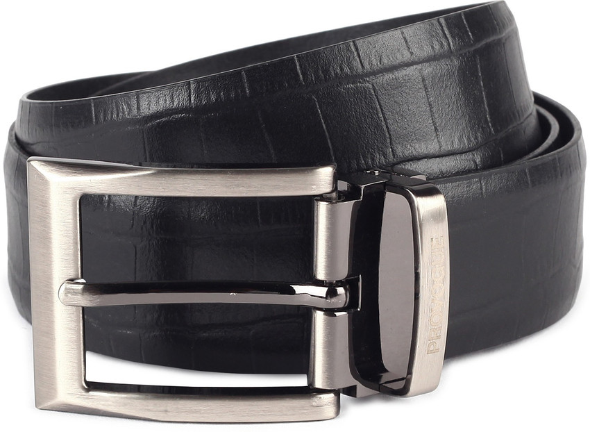 PROVOGUE Men Black Genuine Leather Belt 
