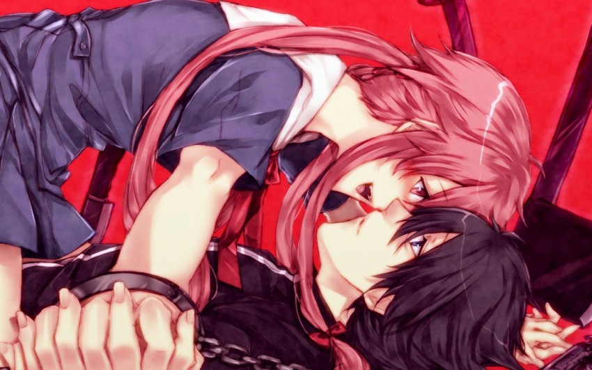 Anime couple, kiss and embarast anime #1029246 on animesher.com