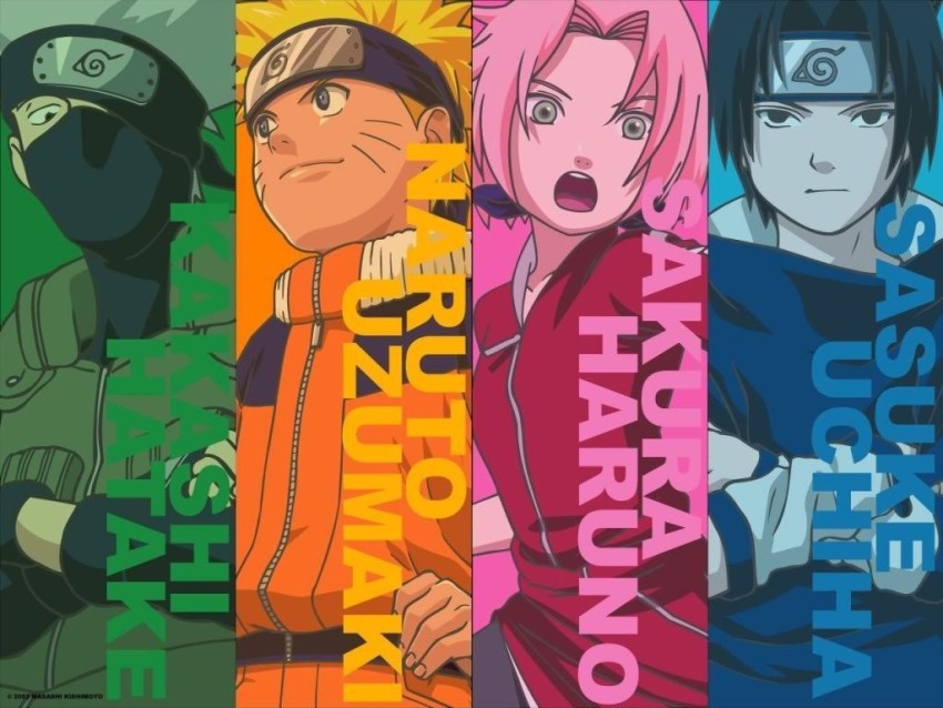 Naruto light (classic photo kakashi,naruto,sasuke,sakura) by