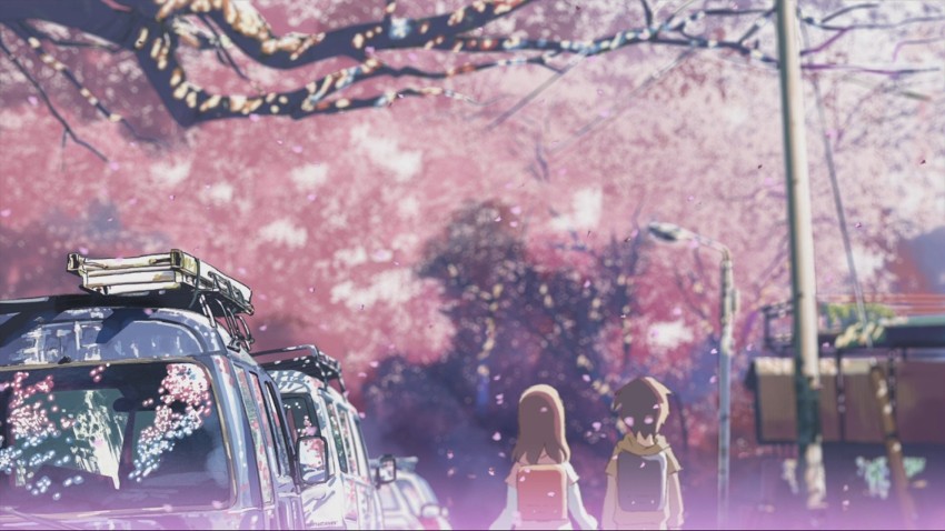 4572284 purple anime cherry trees shrine landscape  Rare Gallery HD  Wallpapers