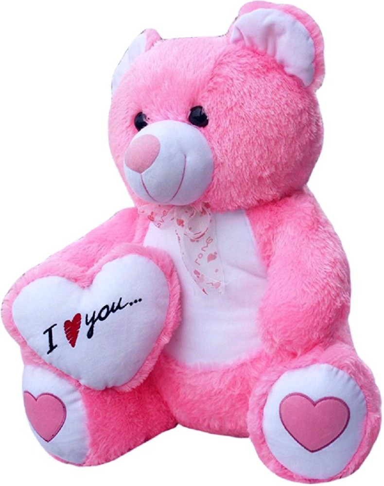 alisha toys Beautiful Pink fur with ( I Love You ) Heart Teddy ...