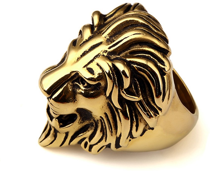Aggregate more than 144 lion face ring in gold best - netgroup.edu.vn