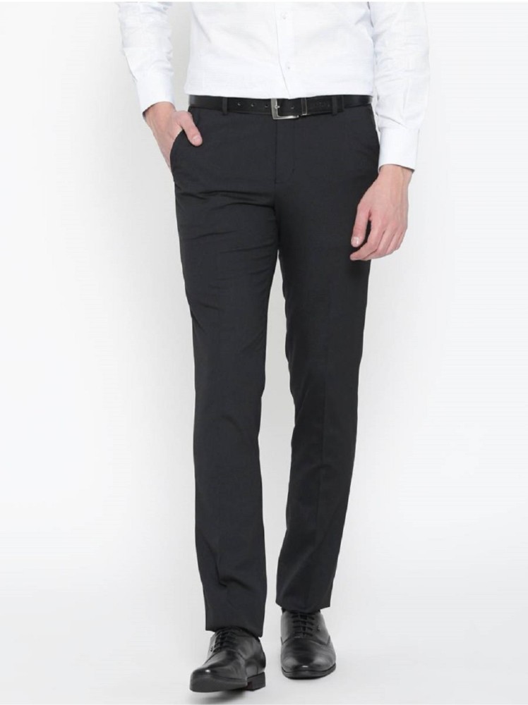 Dcot by Donear Mens Black Cotton Trousers