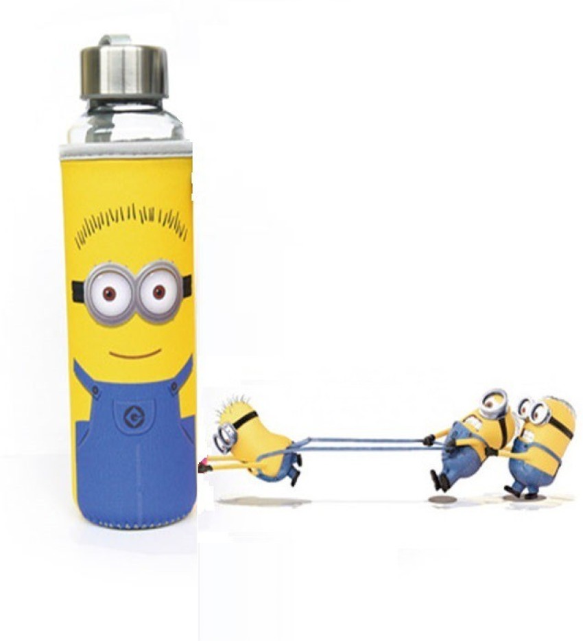 Cute Cartoon 3D Minion Water Bottle Drink Glass Cup Boy Girl Kid Water  Bottle Copo Los Minions Copo with Cloth BPA Free 300ml - AliExpress