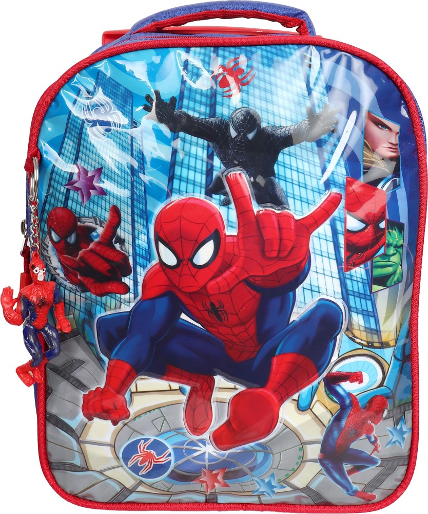 Littoze School Bag Spiderman For Kids Soft Plush Backpack For Small Kids  Nursery Bag Kids Gift (Age 2 to 6 Years) (Nursery/Play School) Plush Bag 10  L Trolley Backpack Red, Multicolor 