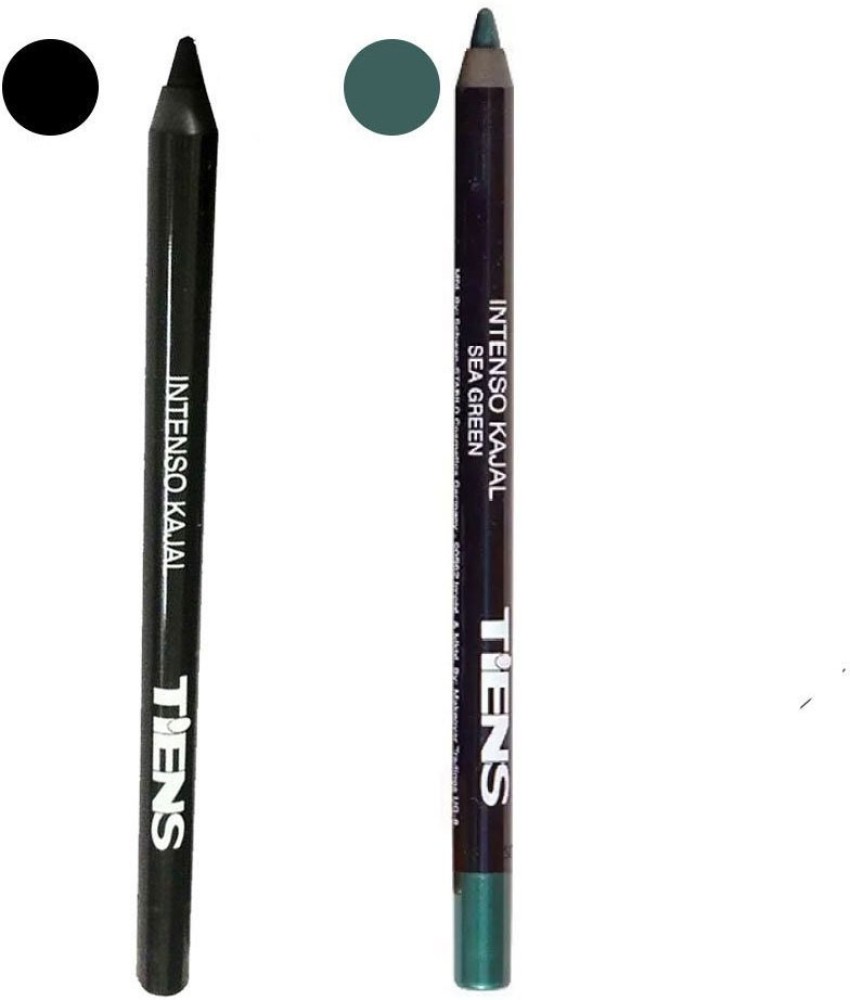 makeover PROFESSIONAL Tiens Eye Kajal (Jet Black/Sea Green ...