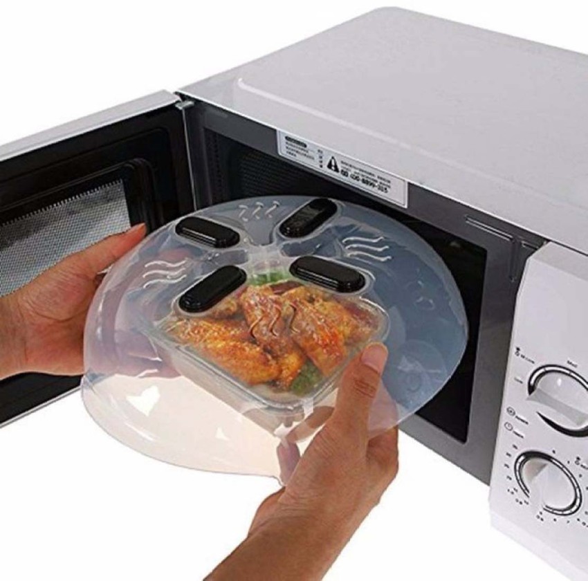 CPEX Magnetic Microwave Plate Cover Splatter Lid - with Steam Vents &  Strong Magnets | Safe BPA Free | Anti Splatter Splash Guard over food keeps