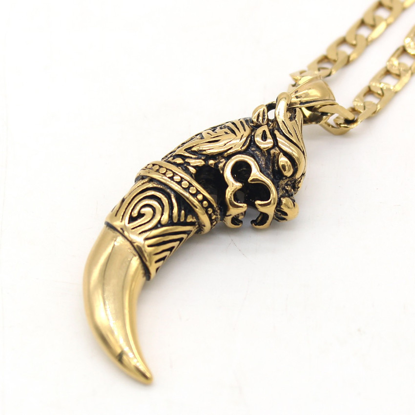 Aggregate more than 140 real lion tooth necklace best songngunhatanh