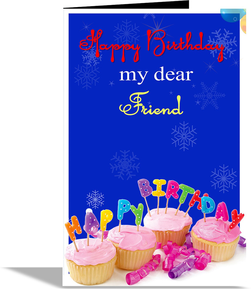 alwaysgift Happy Birthday My Dear Friend Greeting Card Greeting ...