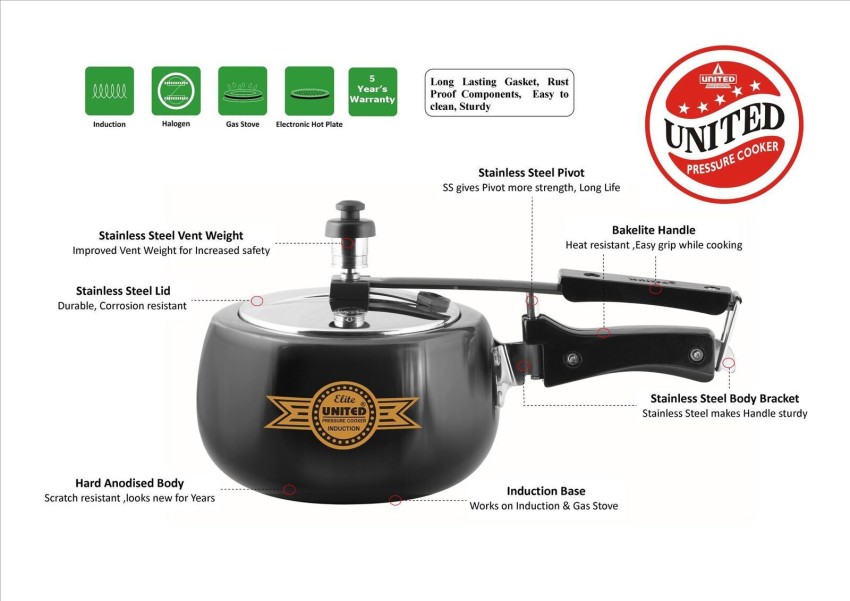 United pressure cooker online 3 litre price flipkart