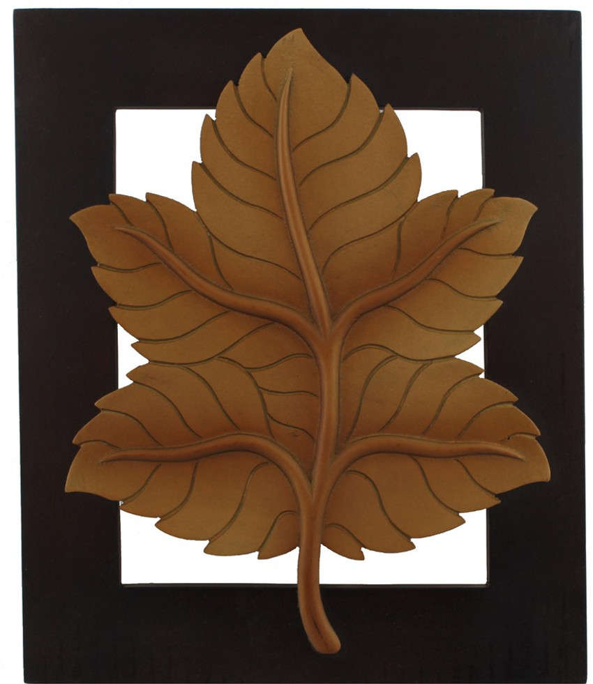 Craft Art India Decorative Wooden Wall Mounting/Hanging Maple Leaf ...