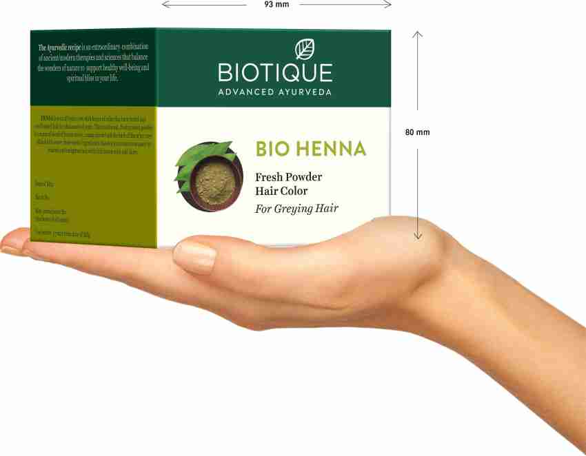 BIOTIQUE Bio Henna Fresh powder hair color for Greying Hair - Price in  India, Buy BIOTIQUE Bio Henna Fresh powder hair color for Greying Hair  Online In India, Reviews, Ratings & Features |