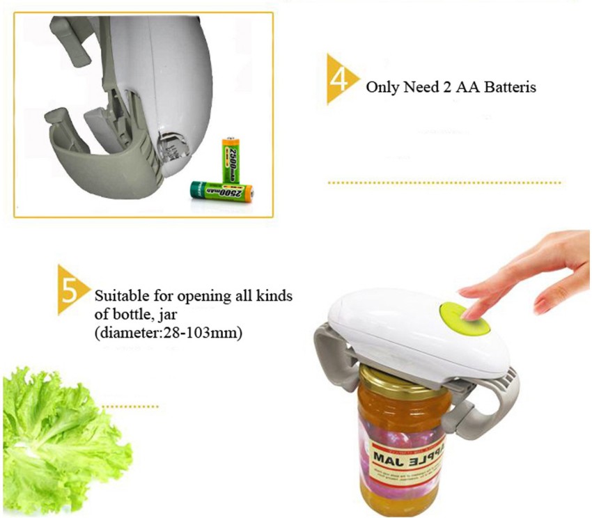 Automatic Jar Opener, One Touch Jar Opener Kitchen Tool, Electric