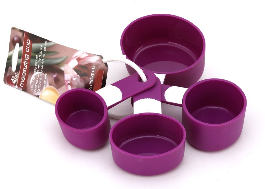 Buy Kuber Industries Purple Plastic Measuring Cup and Spoon Set