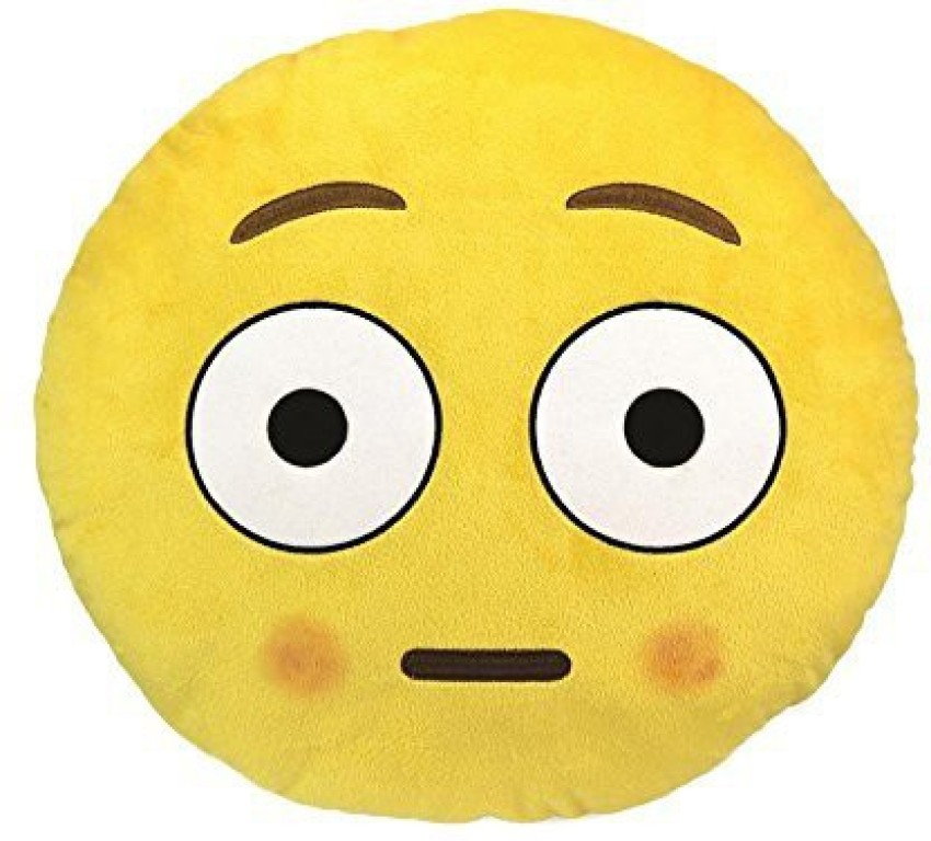 Emoji Face With Serious Face Plush Stuffed Pillow