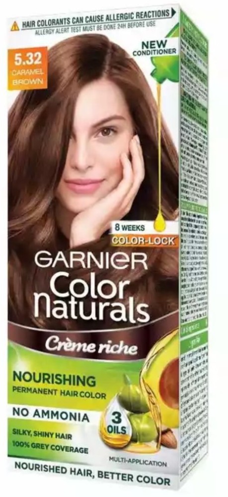 Garnier Color Naturals 532 Caramel Brown  Review  Demo  Hair Color At  Home In 80  YouTube