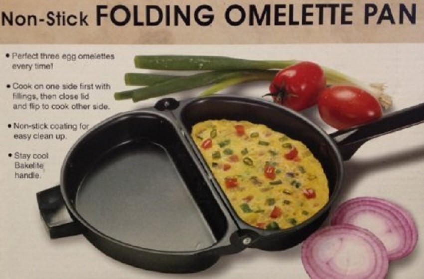 Drake Non Stick Folding Omelette Pan Omelette maker fryer Fry Pan 12 cm  diameter with Lid 2 L capacity Price in India - Buy Drake Non Stick Folding  Omelette Pan Omelette maker