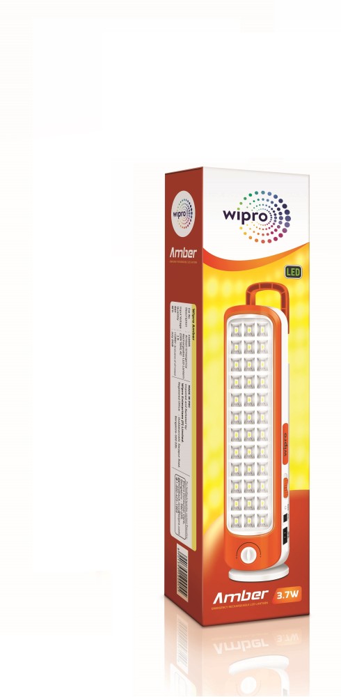 wipro amber rechargeable emergency led