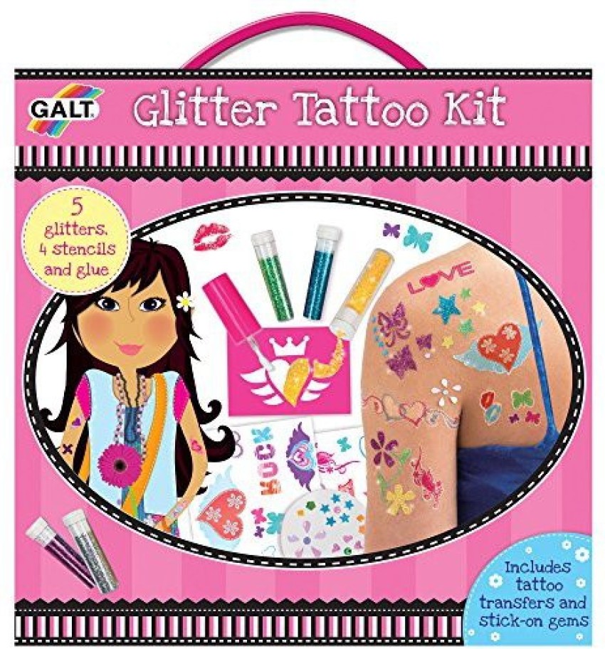 Shop Mirada Glitter Tattoo18 Pcs DIY Art  Craft Kits for Girls age 6Y   Hamleys India