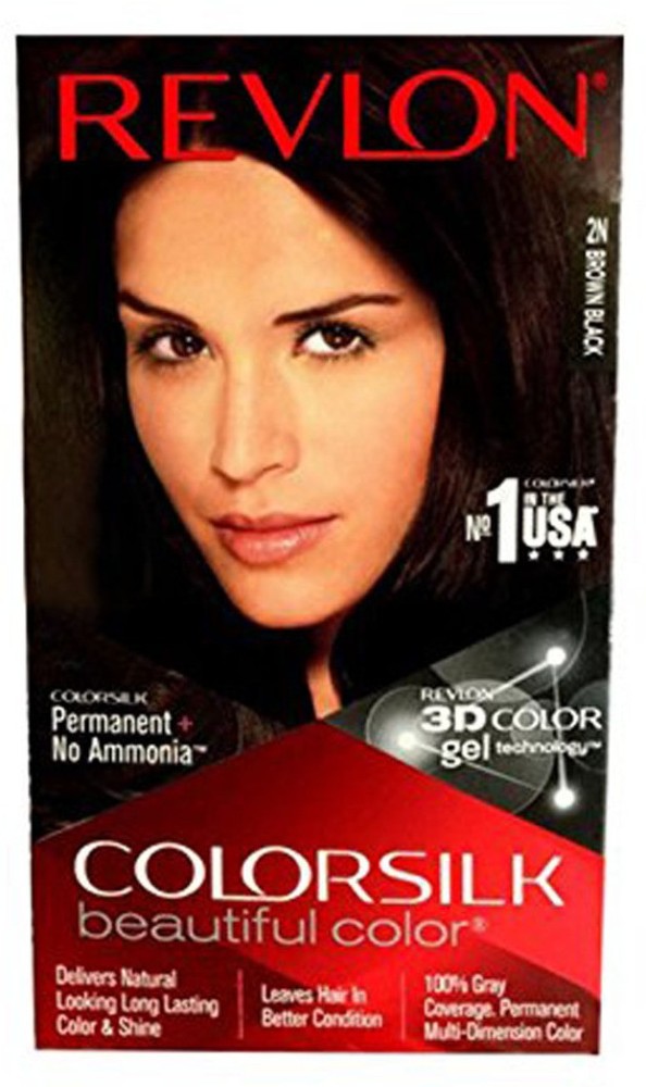 GetUSCart REVLON Colorsilk Beautiful Color Permanent Hair Color with 3D  Gel Technology  Keratin 100 Gray Coverage Hair Dye 20 Brown Black 44  Ounce Pack of 3