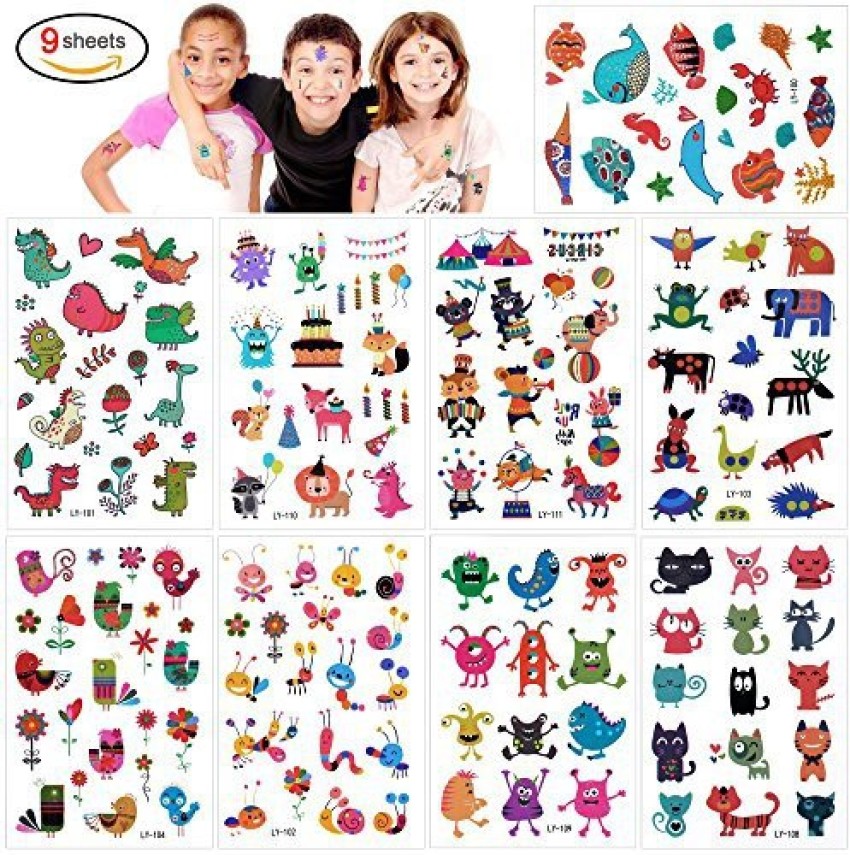 145pcs Animal Temporary Tattoos for Kids Jungle Safari Zoo Animal Party  Supplies Favors Decorations Accessories Tattoo Sticker for Goodie Bag  Stuff Boys Girls  Amazonin Toys  Games