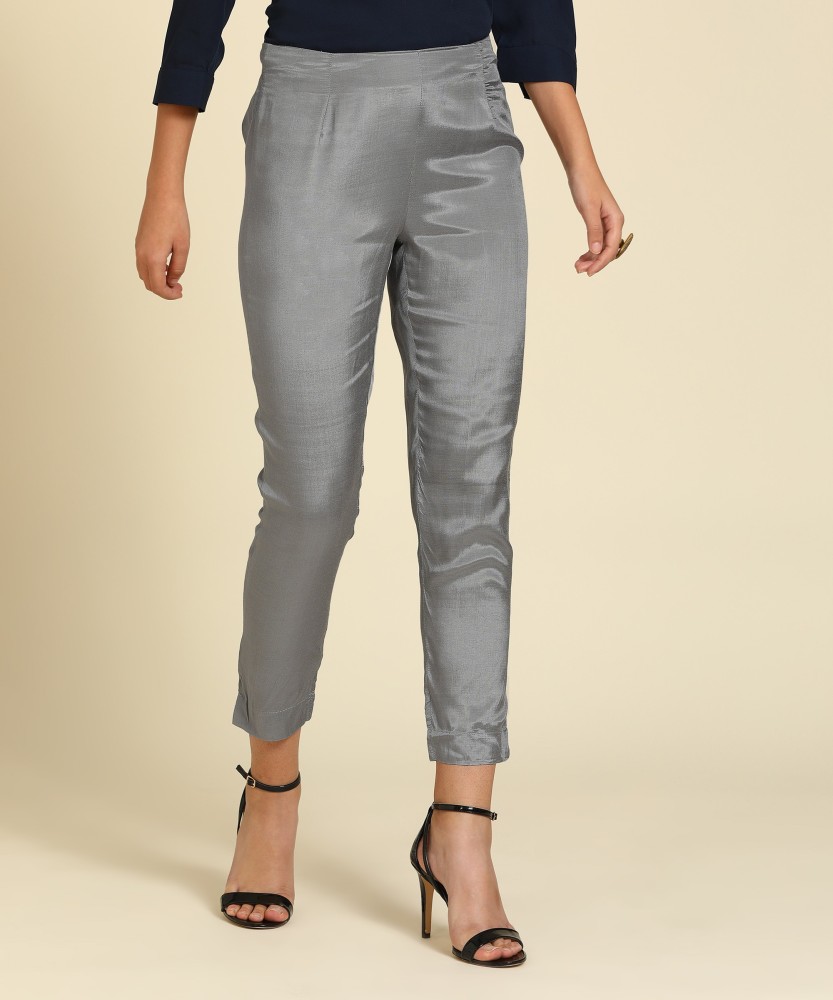 Grey Double Pocket And Daily Wear Slim Fit Plain Cotton Trouser For Ladies  at Best Price in Purulia  Rbj Cloth