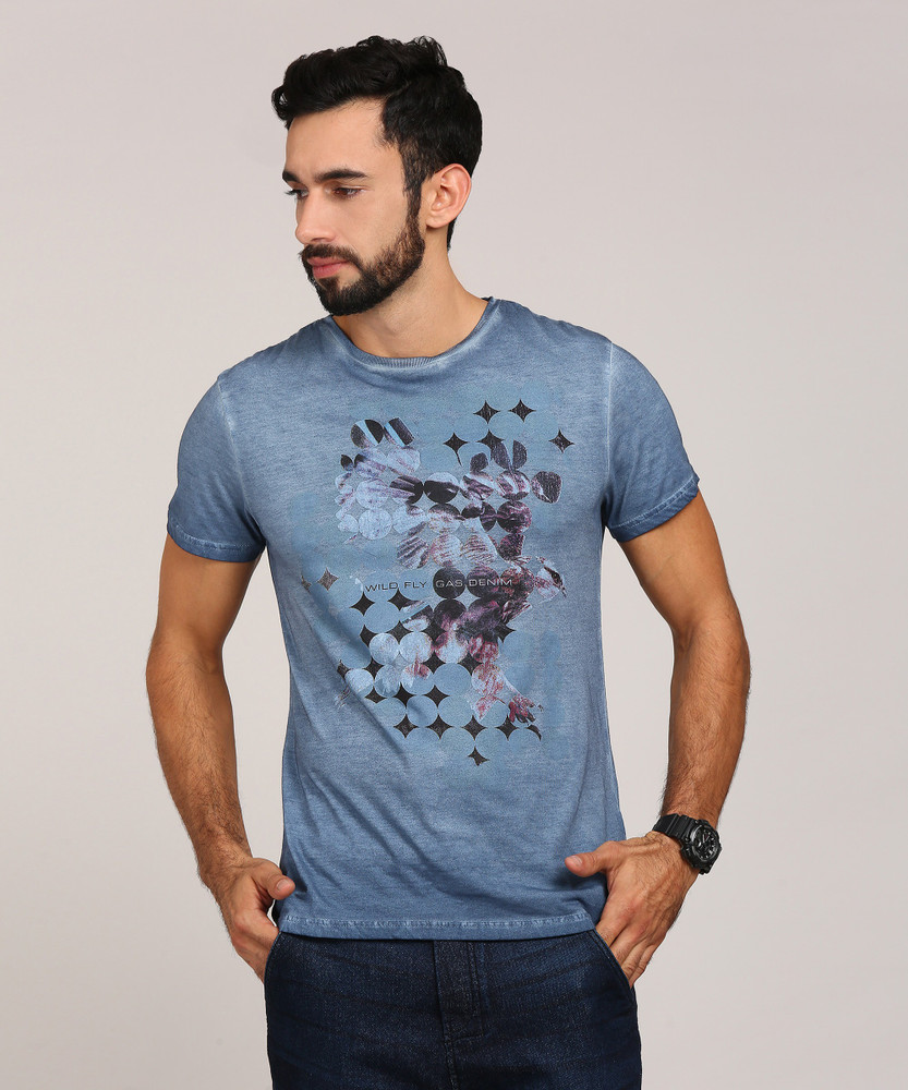 GAS Graphic Print Men Round or Crew 