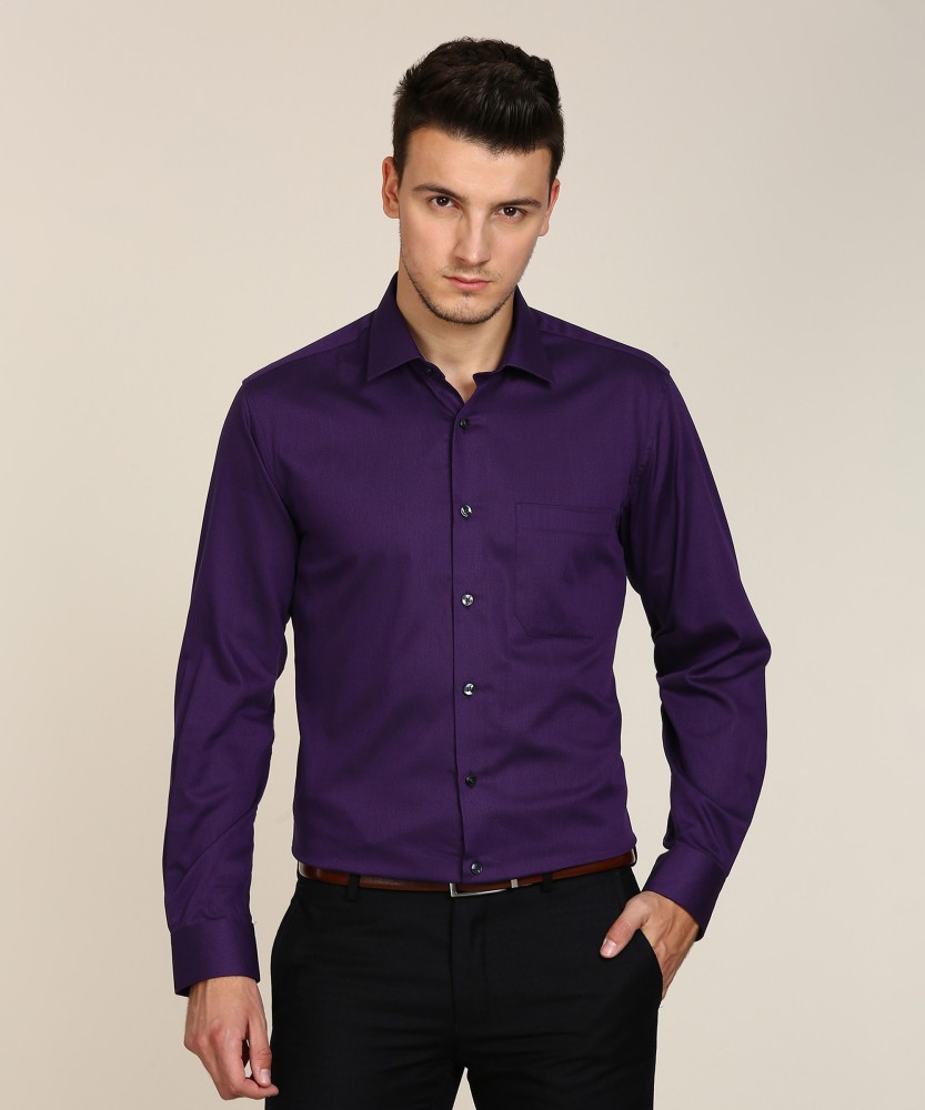 LOUIS PHILIPPE Men Self Design Formal Purple Shirt - Buy LOUIS PHILIPPE Men  Self Design Formal Purple Shirt Online at Best Prices in India