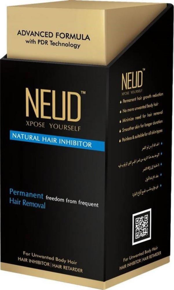 NEUD  𝐍𝐄𝐔𝐃 𝐍𝐀𝐓𝐔𝐑𝐀𝐋 𝐇𝐀𝐈𝐑 𝐈𝐍𝐇𝐈𝐁𝐈𝐓𝐎𝐑 it penetrates to  the level of hair follicle sac and 𝐫𝐞𝐬𝐭𝐫𝐢𝐜𝐭𝐬 the growth of  unwanted body hair  Its a hair Inhibitor that slows the growth